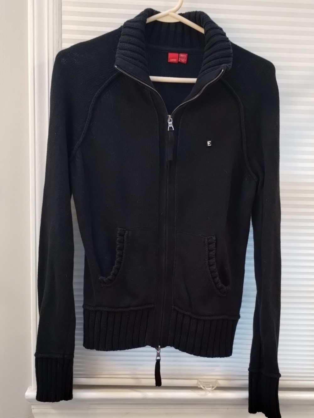 Esprit Women's Dark Blue Zip Front Cardigan Size Medium